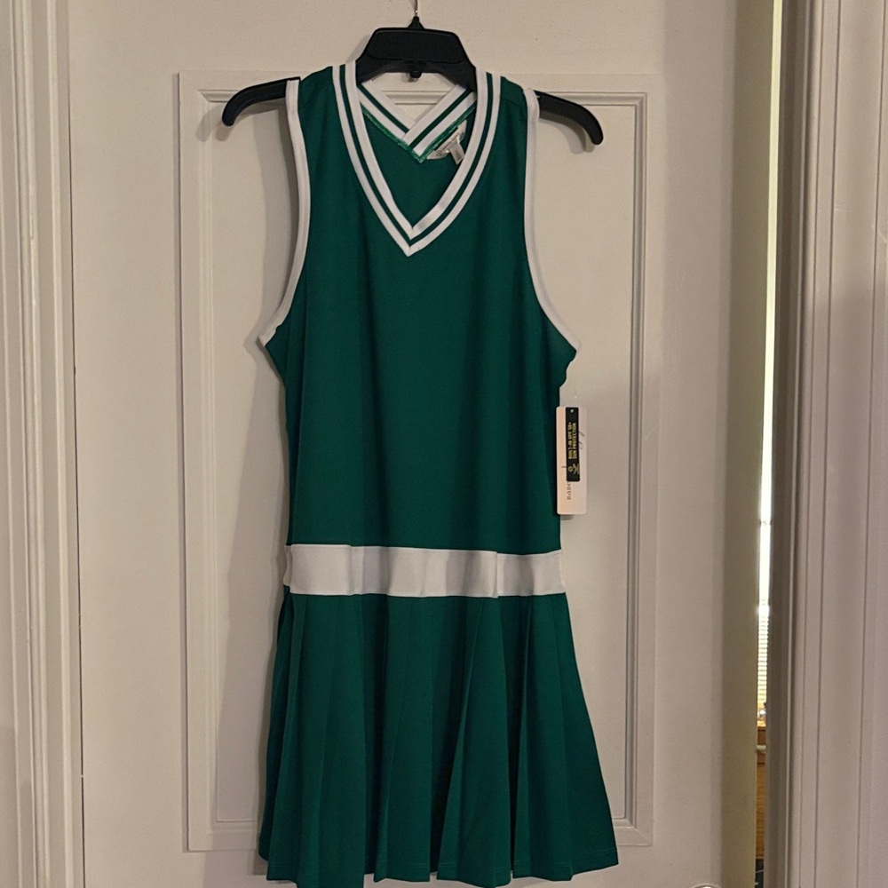 Nanette Lepore Green and White Sleeveless Dress